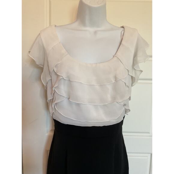 By&By Black & White Side Zipper Mini Party/Cocktail Dress L - Picture 2 of 6